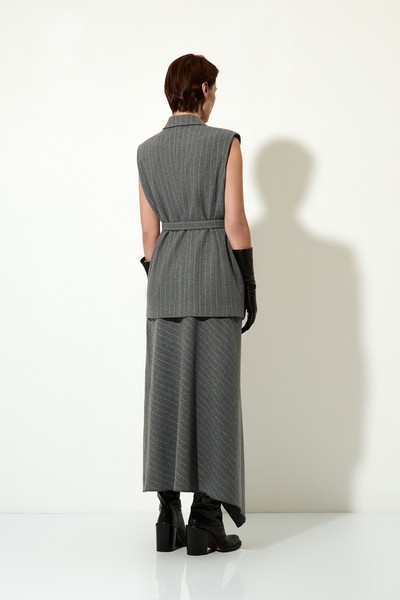 Жилет женский полушерстяной VASSA CODE, пол женский, цвет серый, фото №4