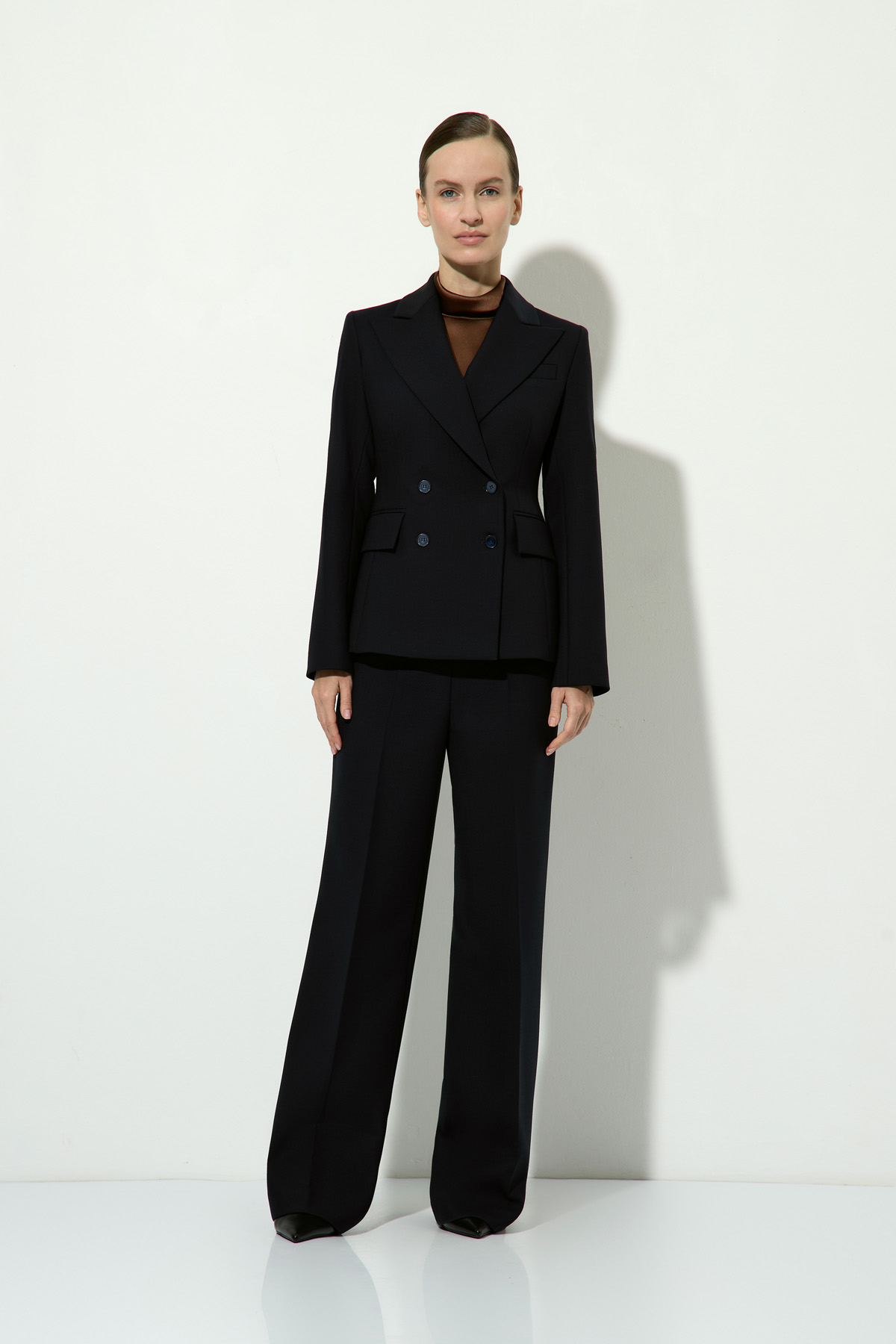 Брюки широкие синие VASSA&Co, пол женский, цвет синий, фото №2