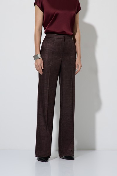 Брюки со стрелками VASSA&Co, пол женский, цвет бордовый, фото №3