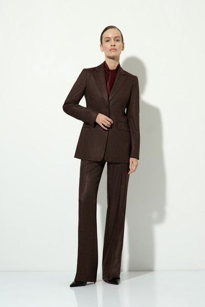 Брюки со стрелками VASSA&Co, пол женский, цвет бордовый, фото №2