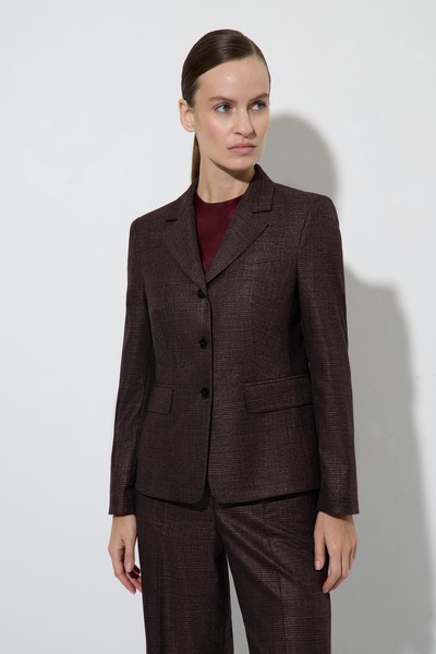 Жакет укороченный VASSA&Co, пол женский, цвет бордовый, фото №2