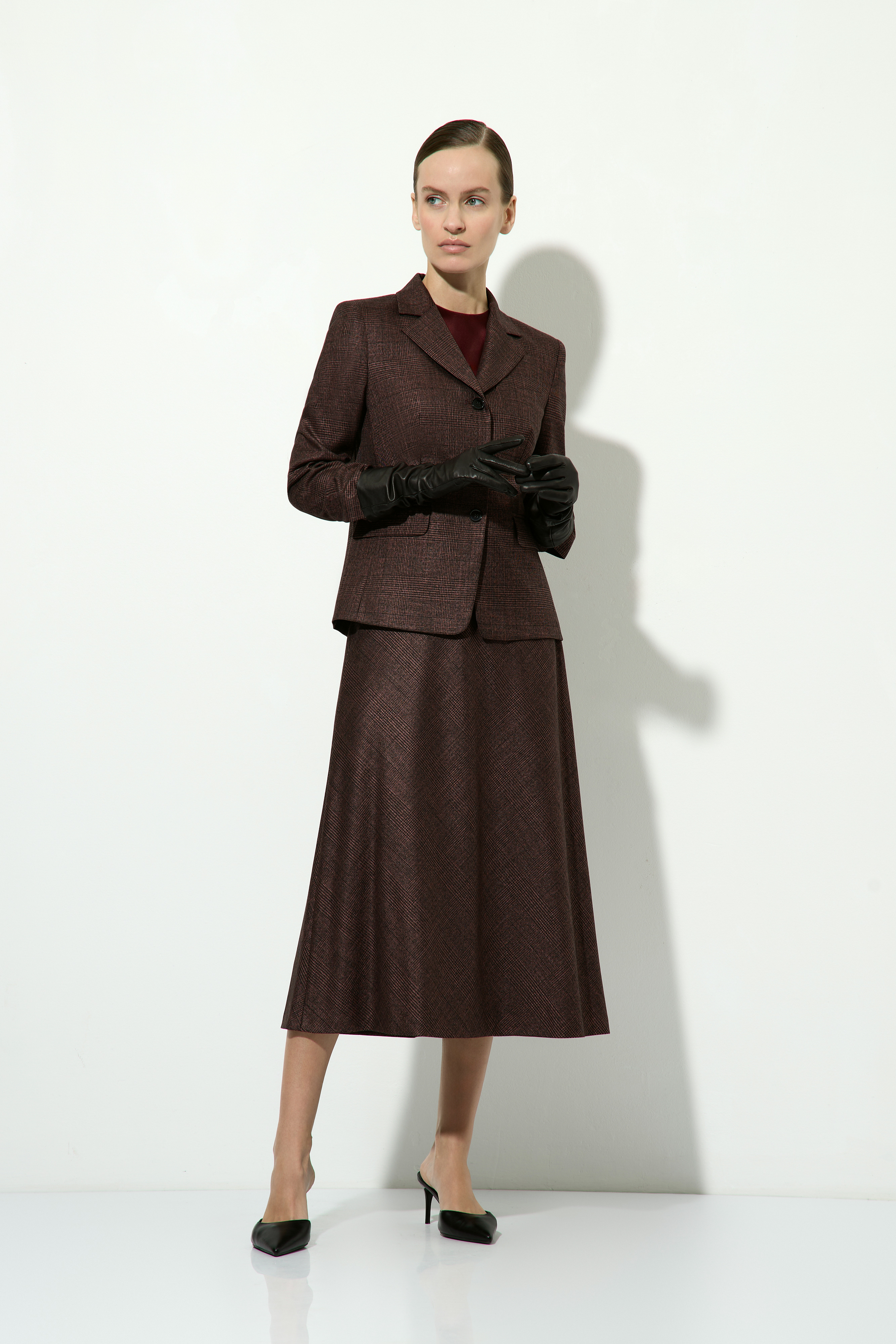 Жакет укороченный VASSA&Co, пол женский, цвет бордовый, фото №4