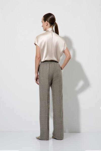 Брюки в клетку VASSA&Co, пол женский, цвет коричневый, фото №3