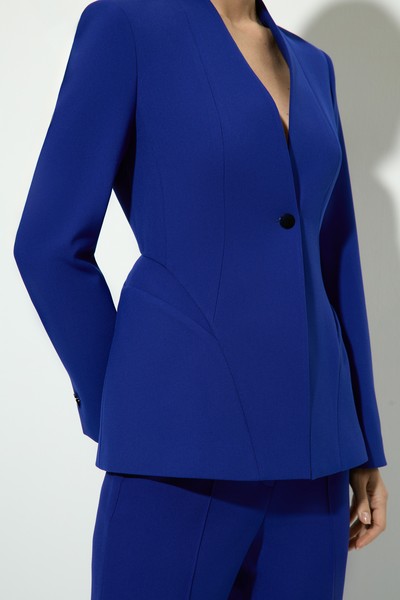 Жакет приталенного силуэта VASSA&Co, пол женский, цвет синий, фото №4