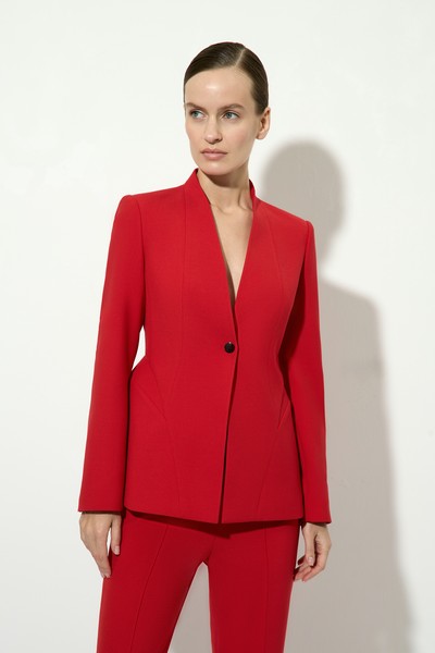 Жакет женский приталенный VASSA&Co, пол женский, цвет красный, фото №3