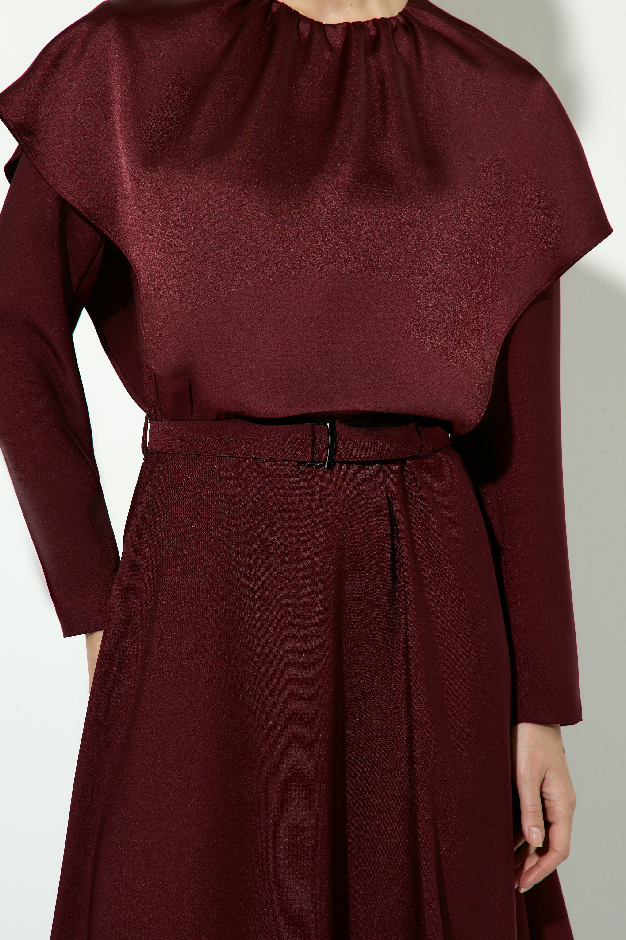 Платье бордовое VASSA&Co, пол женский, цвет красный, фото №4