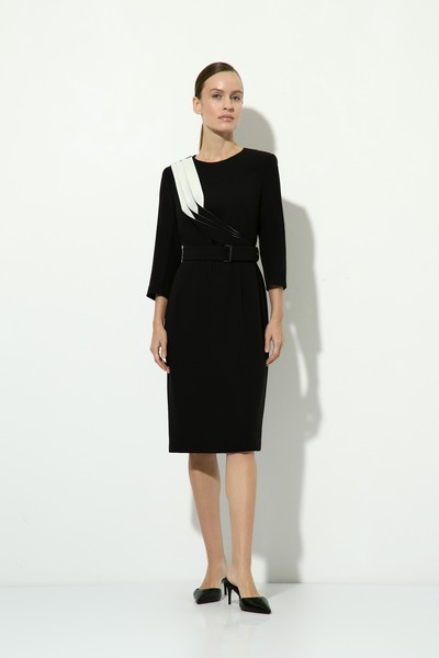 Платье со съемной деталью VASSA&Co, пол женский, цвет черный, фото №2