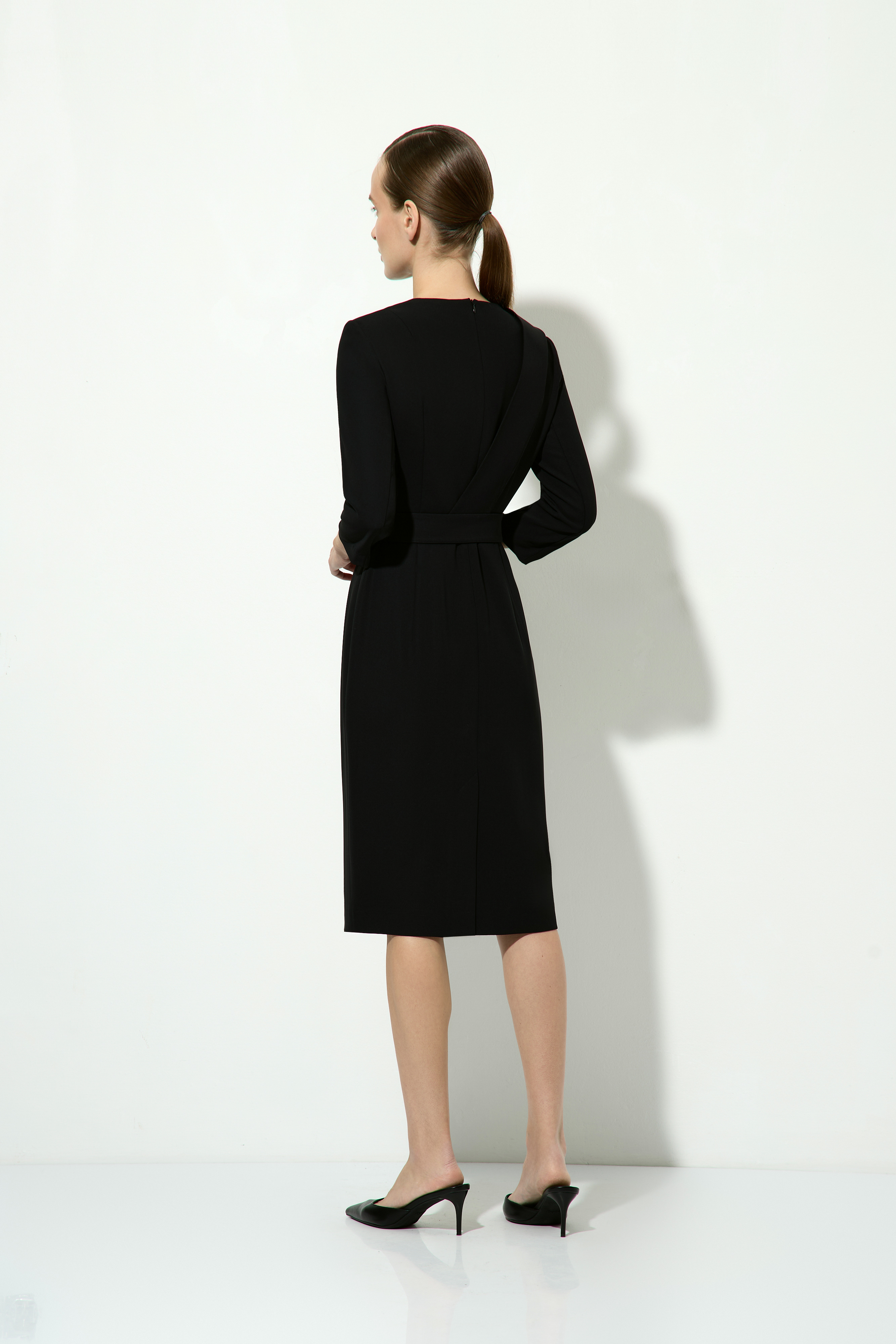 Платье со съемной деталью VASSA&Co, пол женский, цвет черный, фото №3