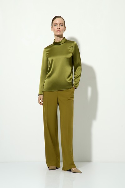 Блузка с длинным рукавом VASSA&Co, пол женский, цвет хаки, фото №3