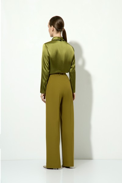 Блузка с длинным рукавом VASSA&Co, пол женский, цвет хаки, фото №4