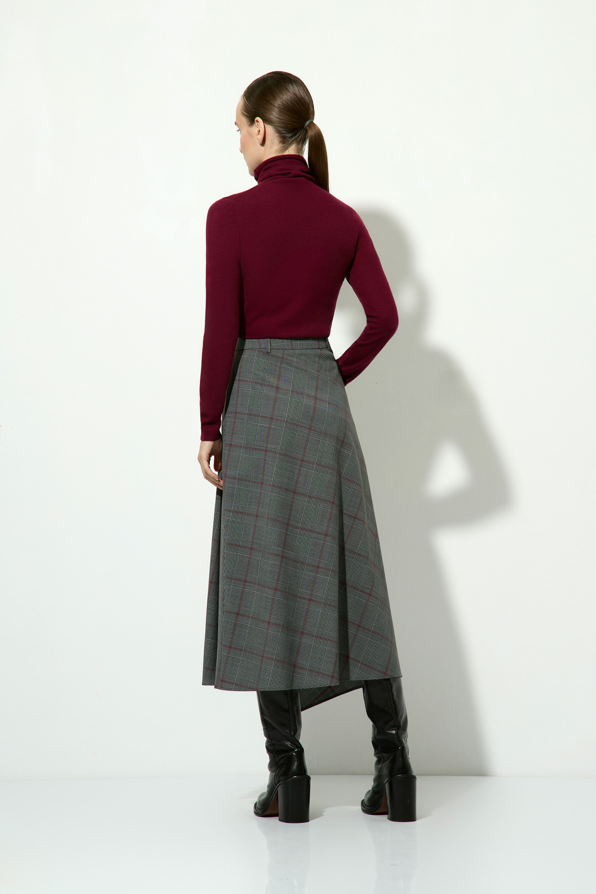 Водолазка из натуральной шерсти VASSA CODE, пол женский, цвет бордовый, фото №2