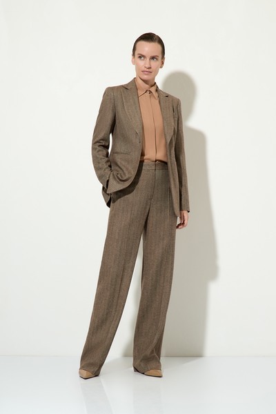 Брюки прямого кроя VASSA&Co, пол женский, цвет коричневый, фото №2