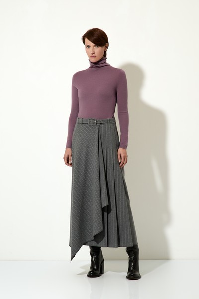 Юбка длинная в полоску VASSA CODE, пол женский, цвет серый, фото №2