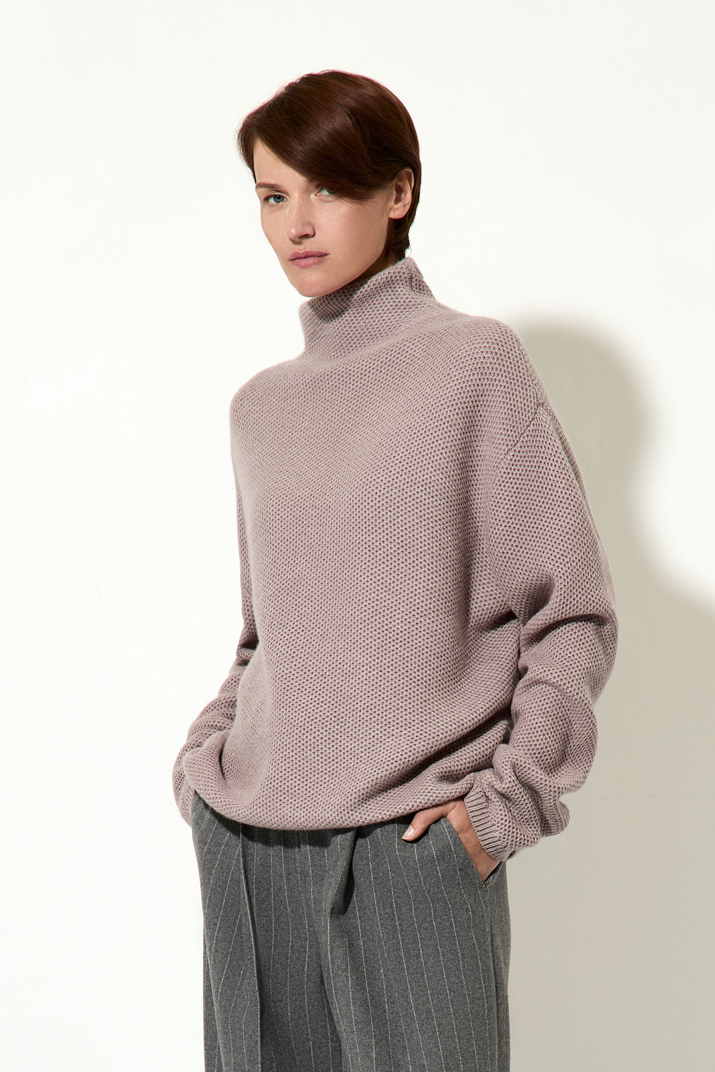 Джемпер женский VASSA CODE, пол женский, цвет сиреневый, фото №2