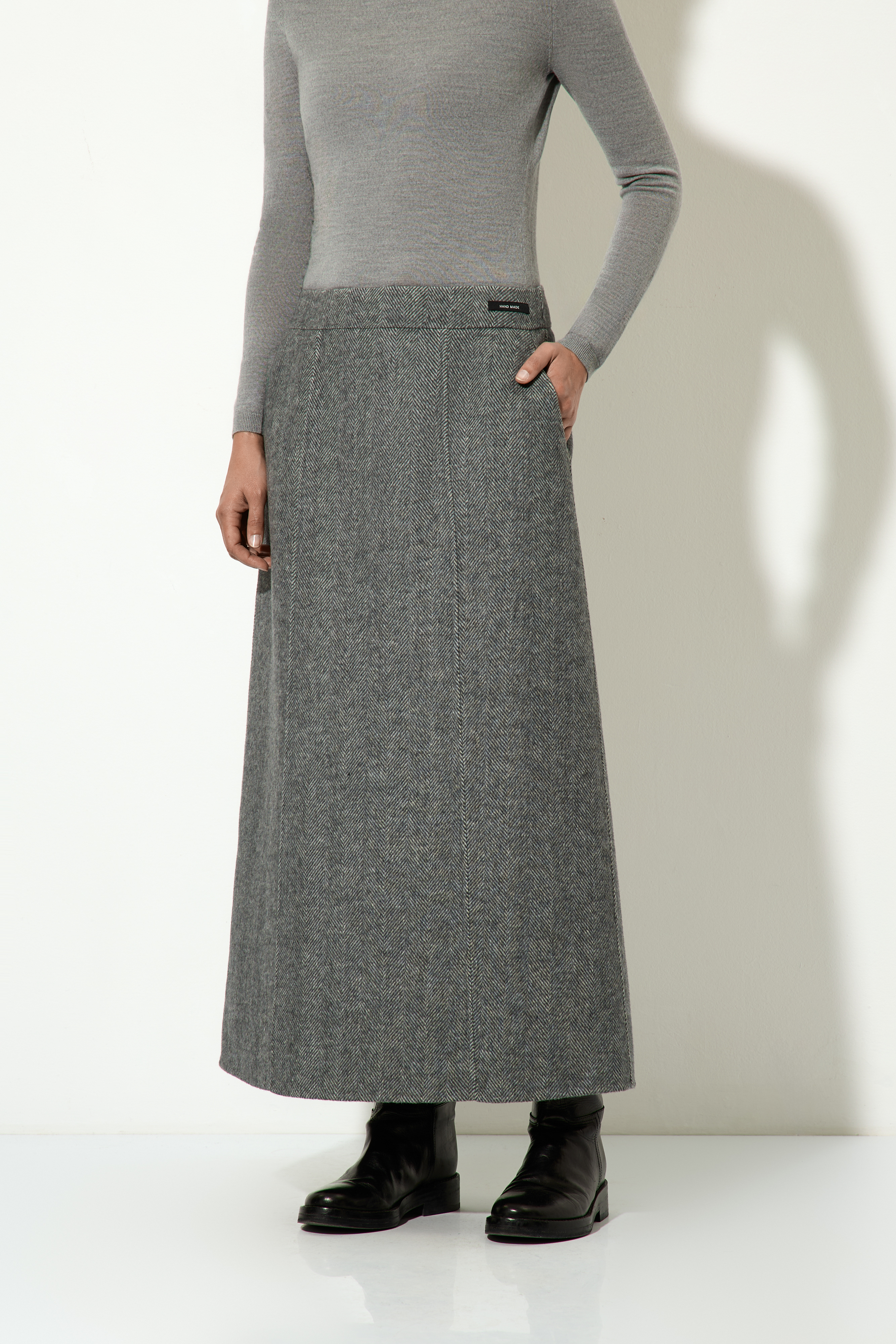 Юбка серого цвета VASSA CODE, пол женский, цвет серый, фото №2