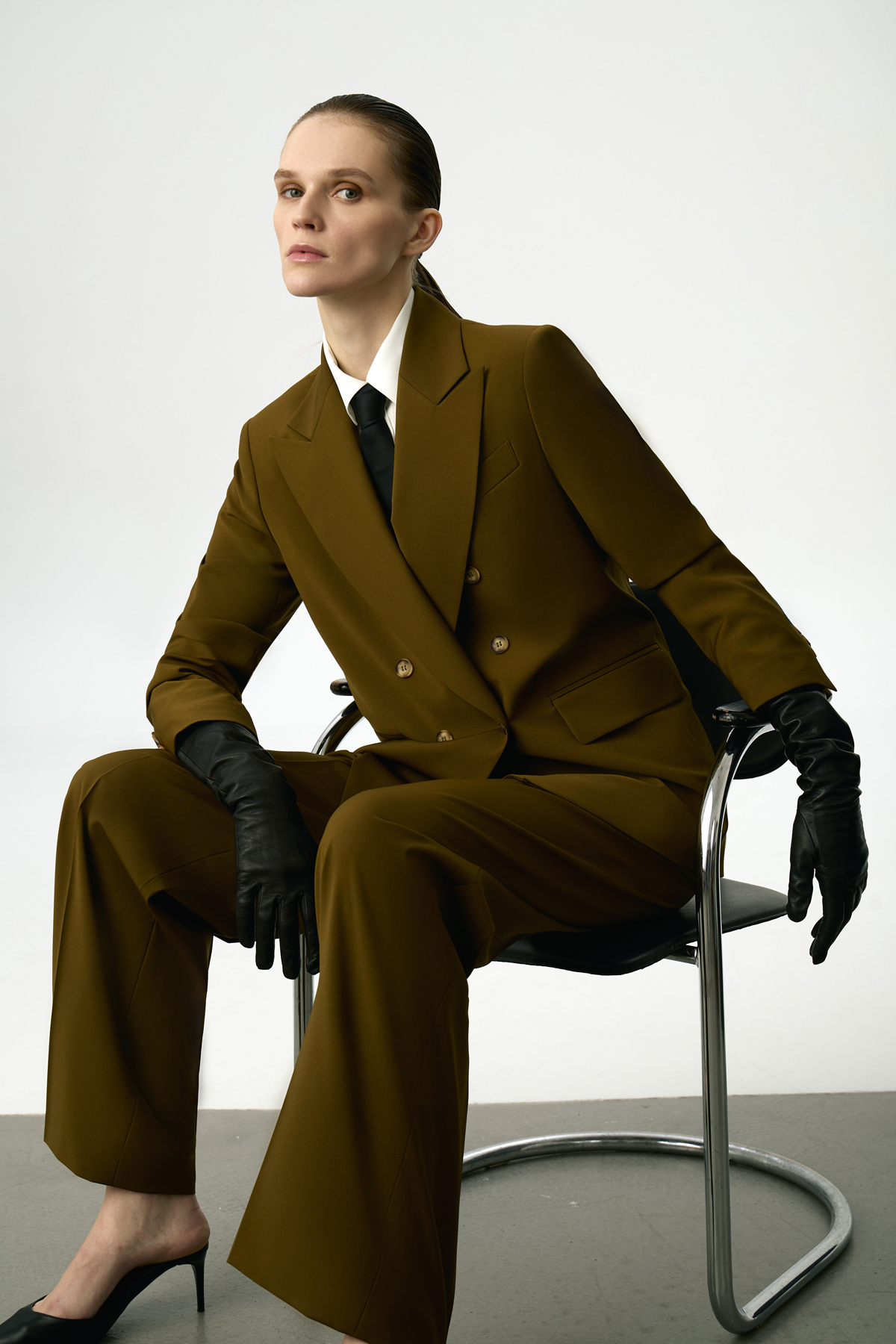 Жакет двубортный VASSA&Co, пол женский, цвет зеленый, фото №2