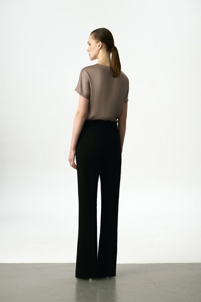 Блузка атласная VASSA&Co, пол женский, цвет коричневый, фото №4