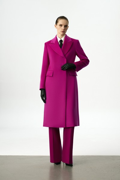 Пальто в оттенке темная фуксия VASSA&Co, пол женский, цвет фиолетовый, фото №4