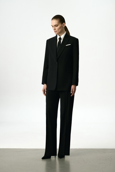 Жакет однобортный черный VASSA&Co, пол женский, цвет черный, фото №3