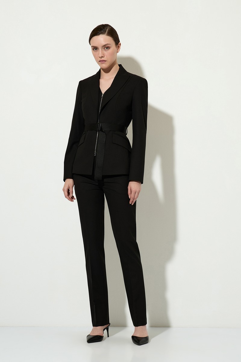 > Брючный костюм с жакетом на молнии > №1