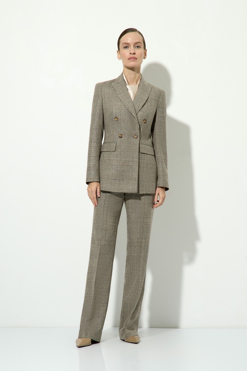 > Костюм с двубортным жакетом в клетку > №1